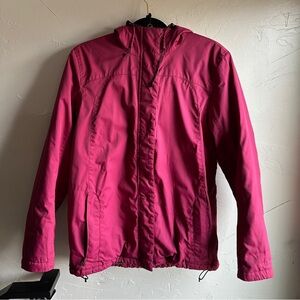 L.L. Bean Women’s Winter Warmer Jacket Fleece Lined Waterproof Magenta/Grey Sz L
